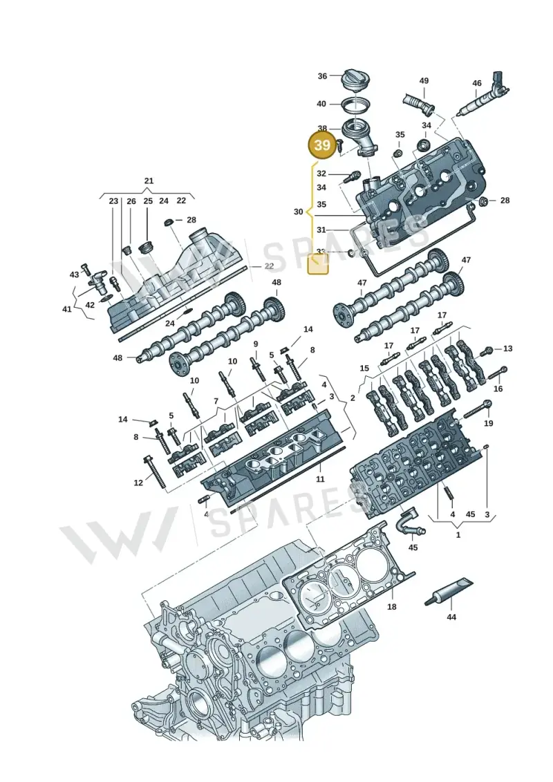 WHT008841 — Audi A6 2.0 (2018-) diagram 897103059, position 39