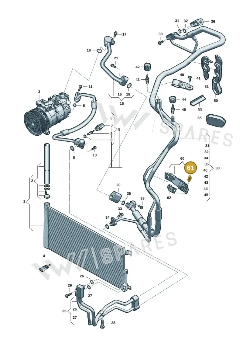 WHT008843 — Audi A5 Limo 2.0 (2024-) diagram 8wk260400, position 61
