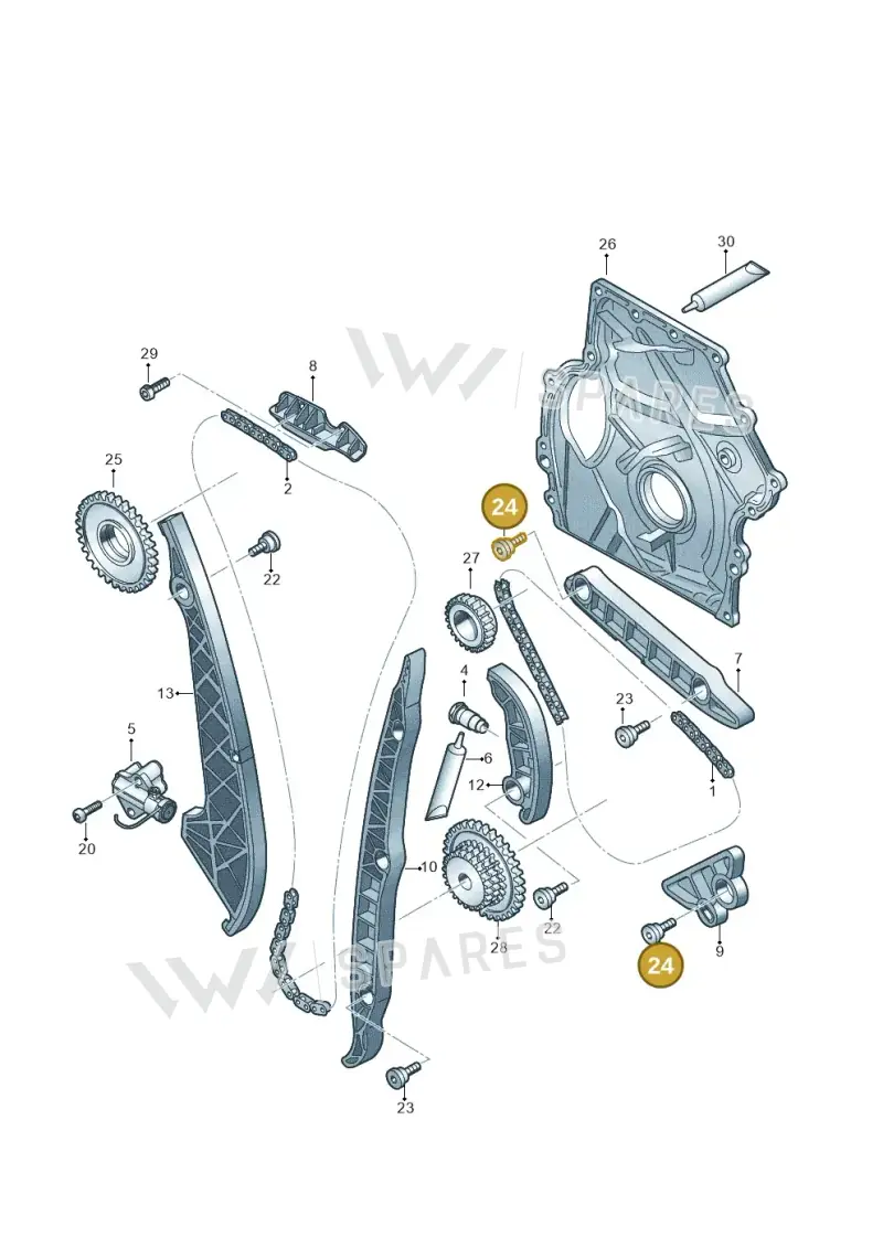 WHT008925 — Audi A3 Sportback (2019-2021) diagram 849109030, position 24