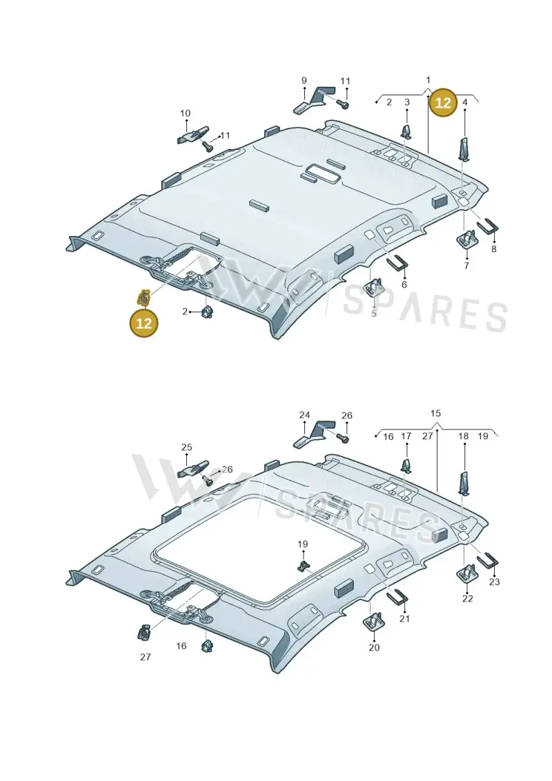 WHT008949 — Audi Q4 Sportback (2021-2022) diagram 89a867550, position 12
