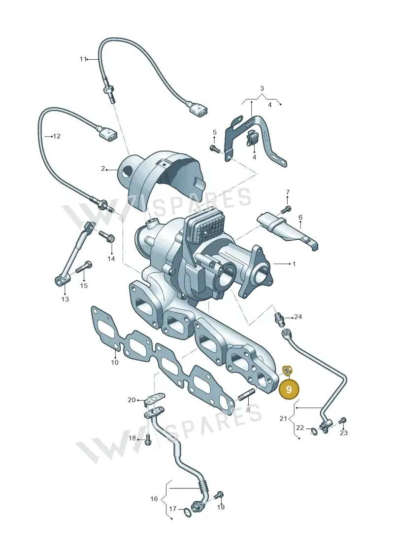 WHT009072 — Audi A5 Sportback (2016-2020) diagram 430145040, position 9