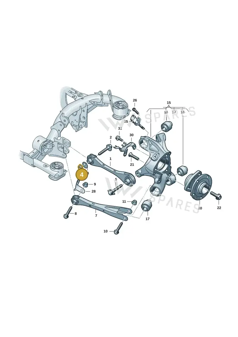 WHT009208 — Audi Q4 Sportback (2021-2022) diagram 89a501200, position 4