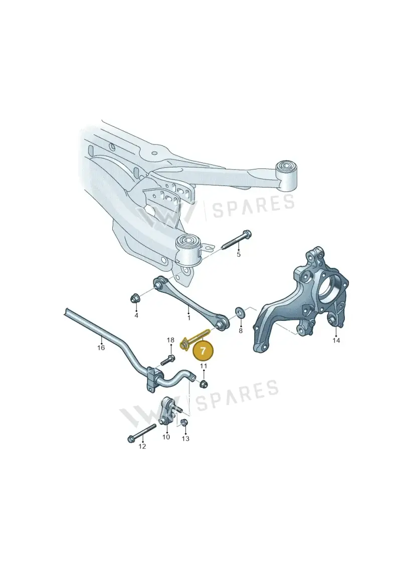 WHT009290 — Audi A3 Sportback (2019-2021) diagram 596501300, position 7