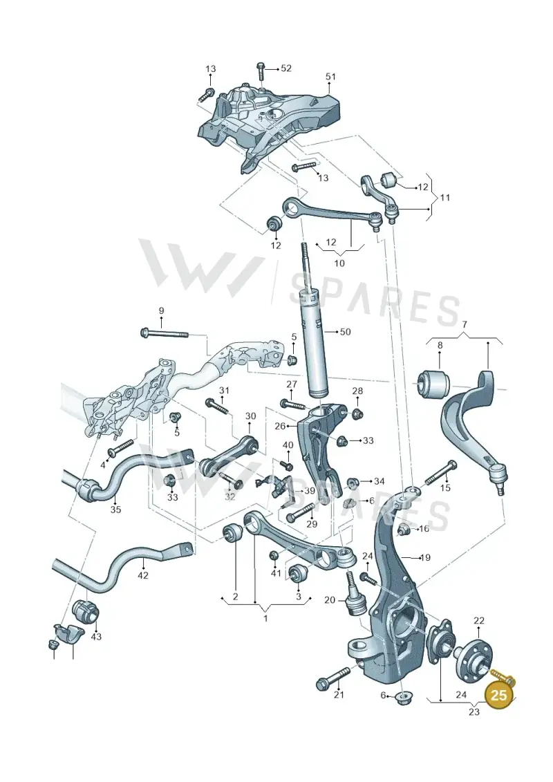 WHT009363A — Audi A6 2.0 (2018-) diagram 897407000, position 25