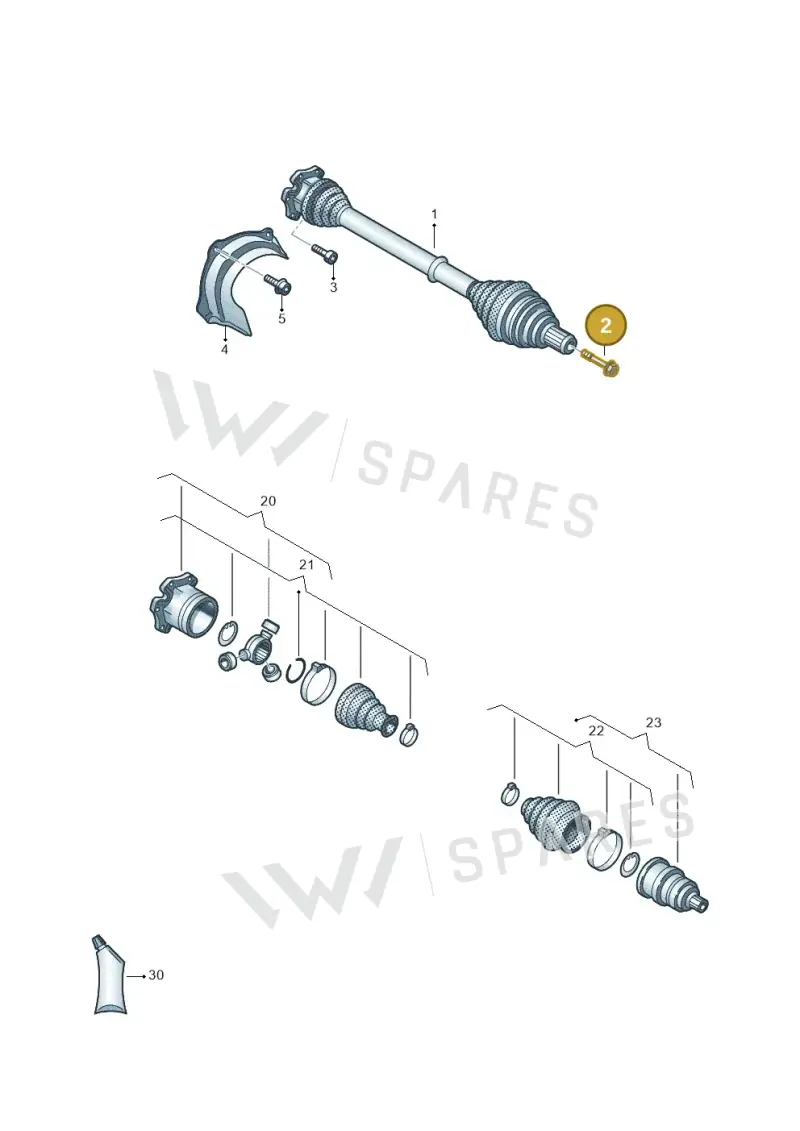 WHT009363A — Audi A5 Limo 2.0 (2024-) diagram 439407025, position 2