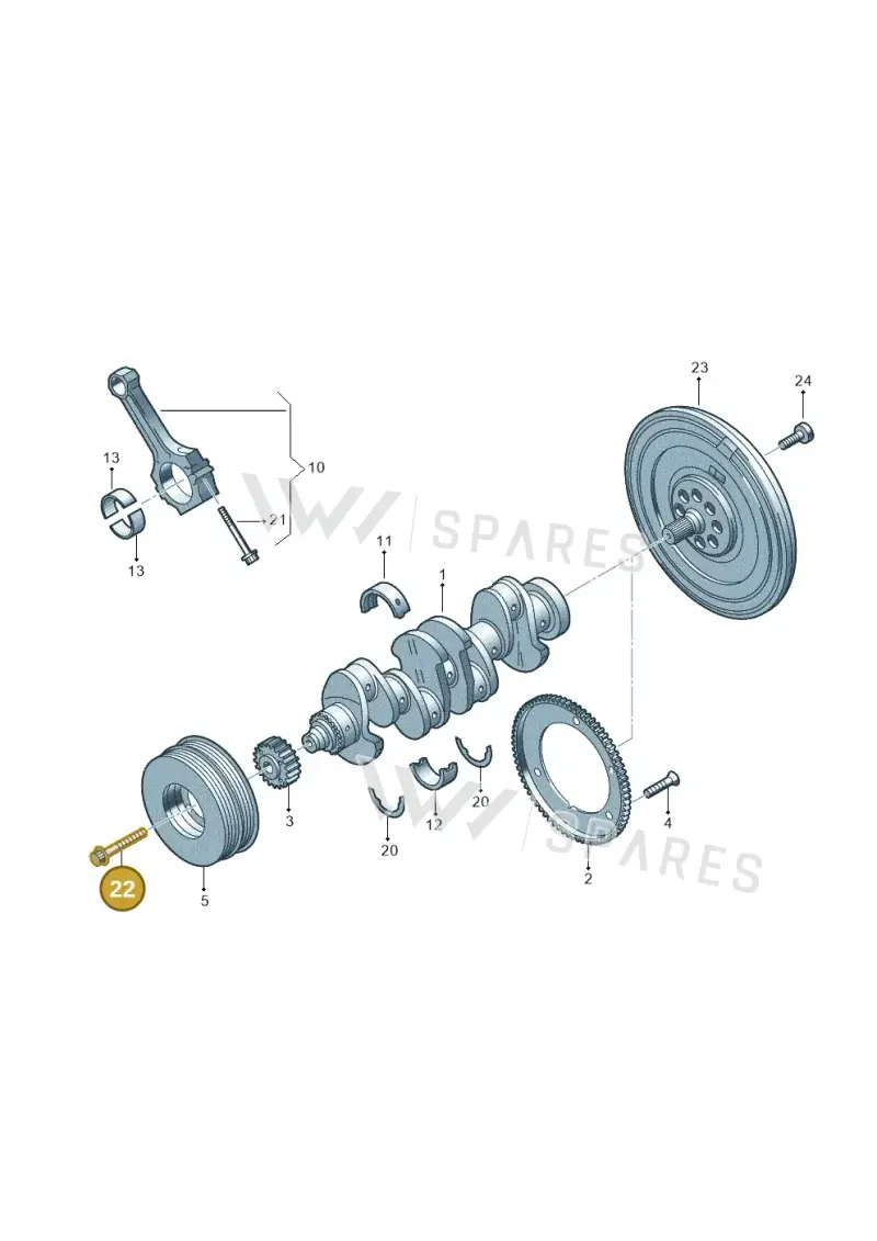 WHT009475 — Audi A6 2.0 (2018-) diagram 896105011, position 22