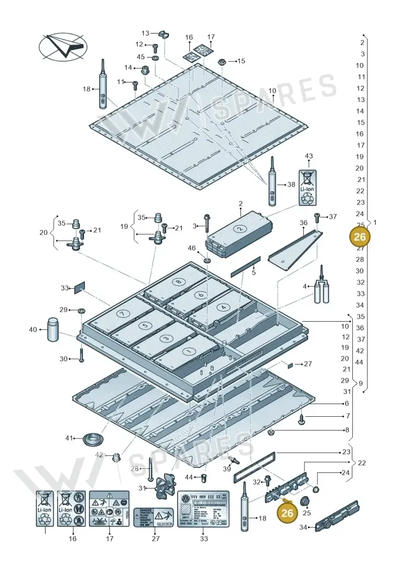 WHT009590 — Audi Q4 Sportback (2021-2022) diagram 052915050, position 26
