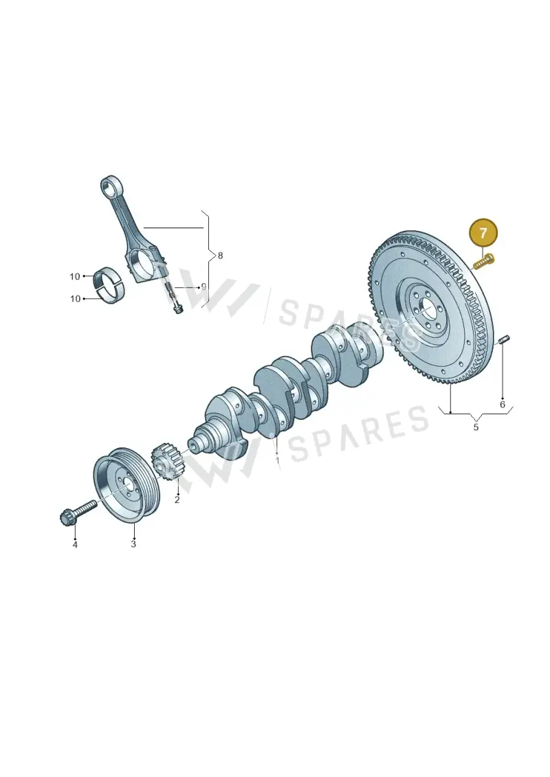 WHT009656 — Audi A3 Sportback (2019-2021) diagram 723105100, position 7