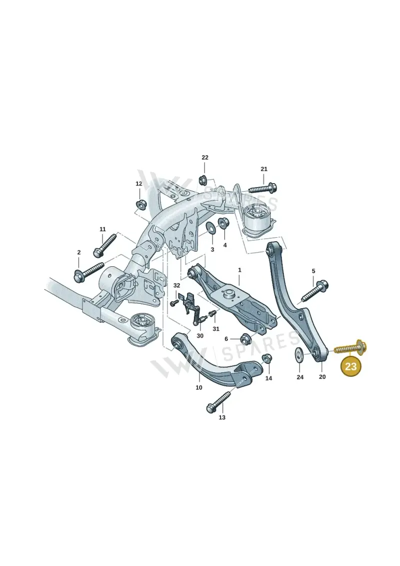 WHT010018 — Audi Q4 Sportback (2021-2022) diagram 10a505050, position 23