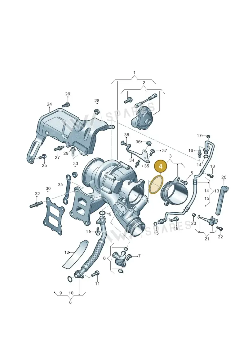 WHT010054A — Audi A3 Sportback (2019-2021) diagram 596145430, position 4