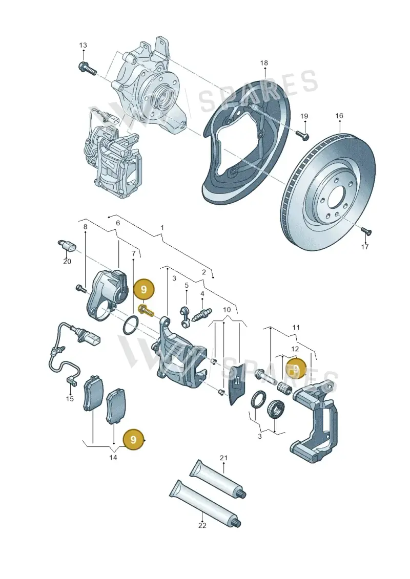 WHT010085 — Audi RS6 Avant (2019-) diagram 849615750, position 9