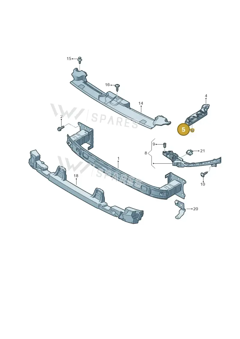 WHT010136 — Audi A1 sportback 1.0 (2018-) diagram 592807000, position 5