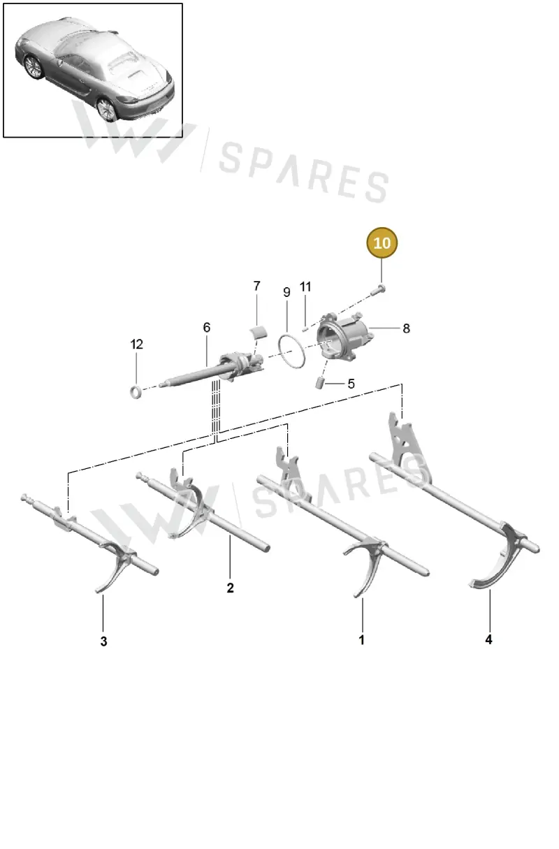 010409580 — Porsche Boxster (2012-2016) diagram p39302015, position 10