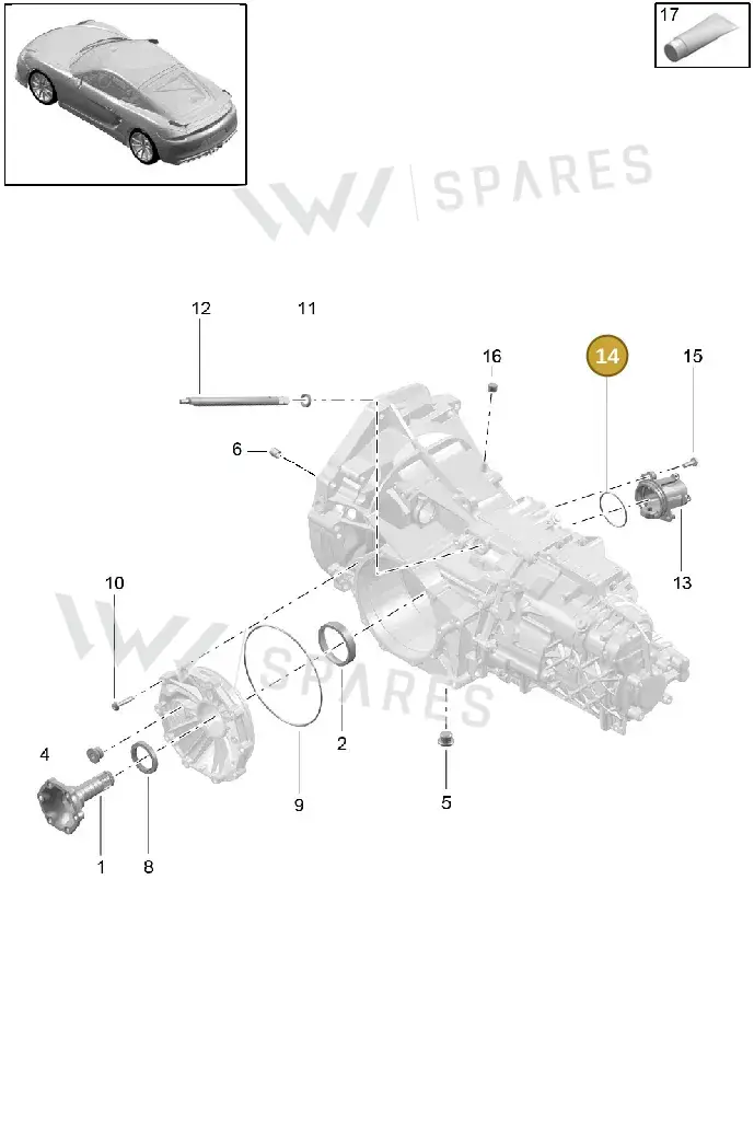 010409580 — Porsche Cayman GT4 (2015-2016) diagram p45302005, position 14
