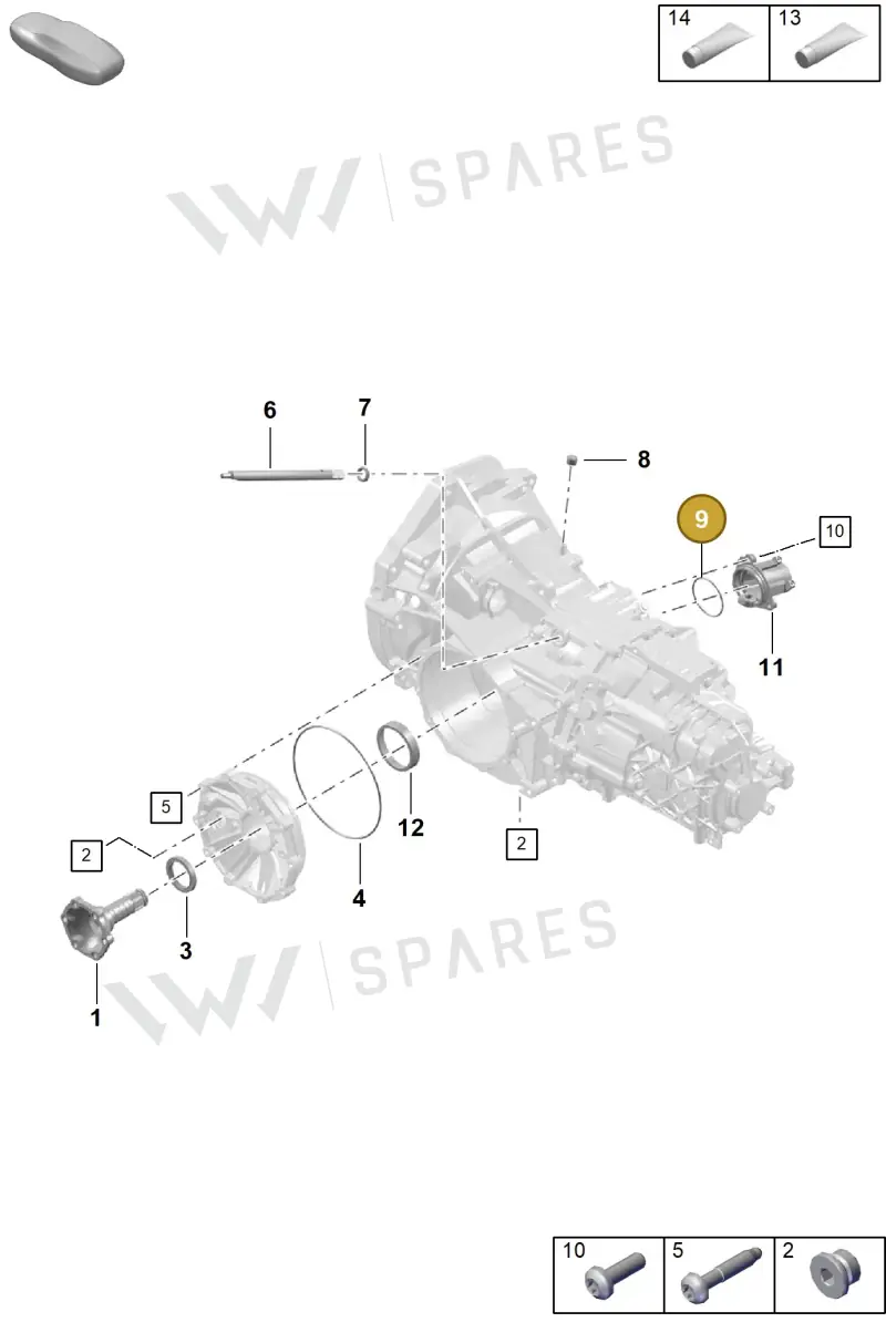 010409580 — Porsche Boxster Spyder (2019-) diagram p54301150, position 9