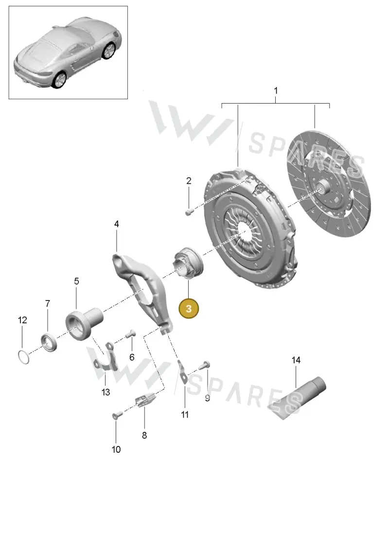 012141165E — Porsche Cayman (2016-) diagram p50301000, position 3