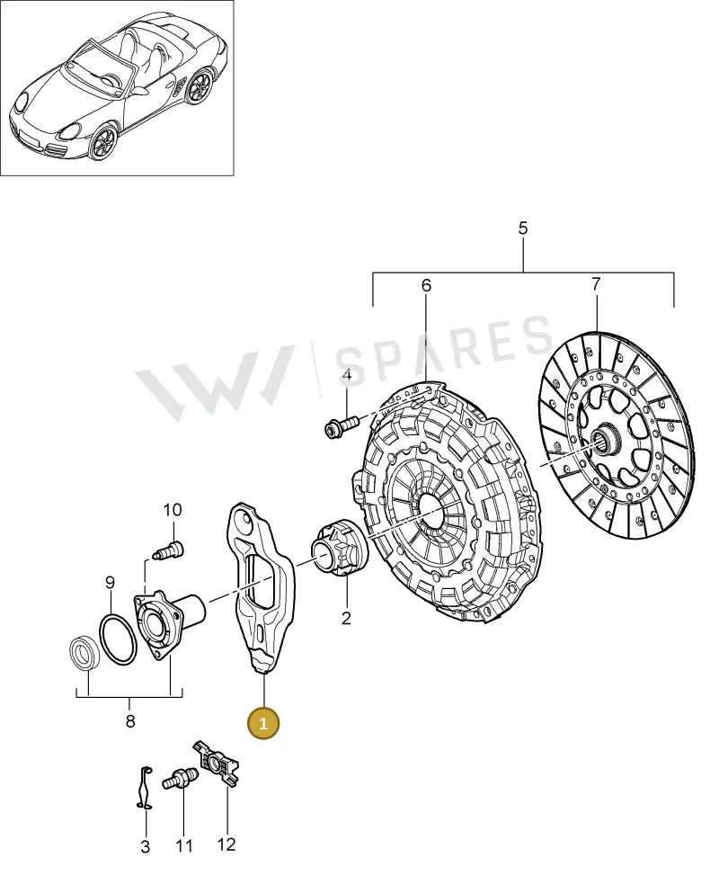 012141719B — Porsche Boxster S (2004-2008) diagram p27301000, position 1
