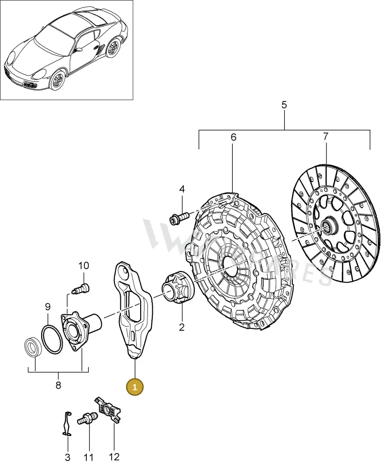 012141719B — Porsche Cayman S (2005-2008) diagram p28301000, position 1