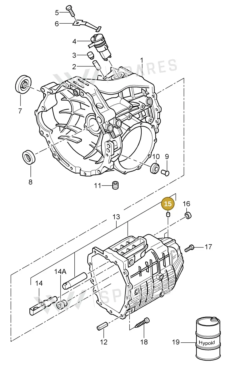 012301115 — Porsche Boxster S (2004-2008) diagram p27302000, position 15