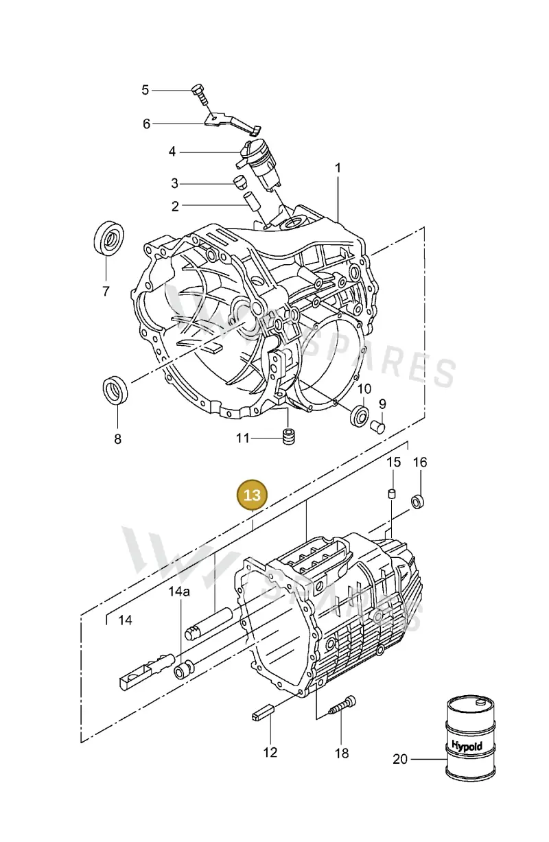 012301205P — Porsche Boxster S (1996-2004) diagram p20302000, position 13