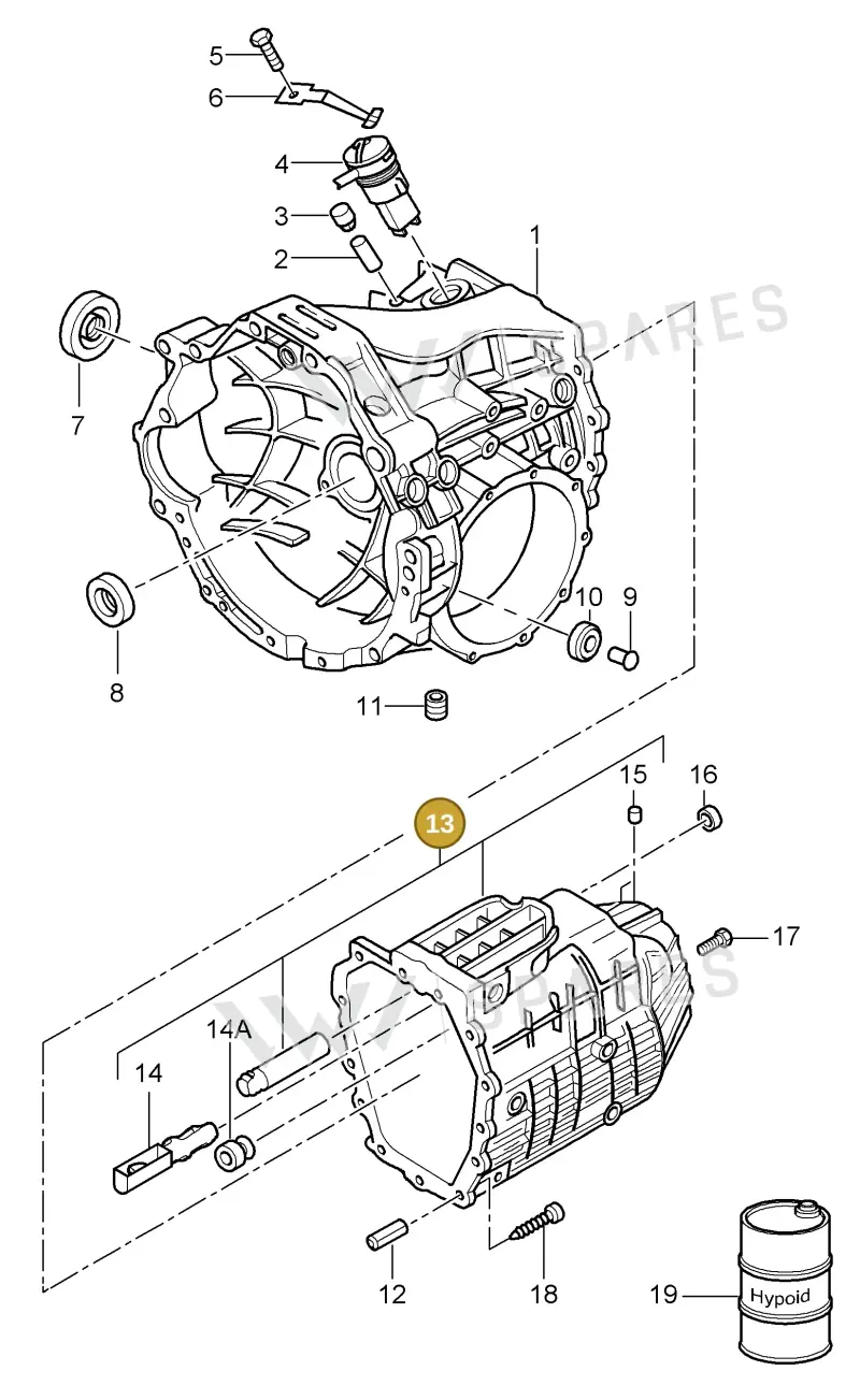 012301205P — Porsche Cayman S (2005-2008) diagram p28302000, position 13