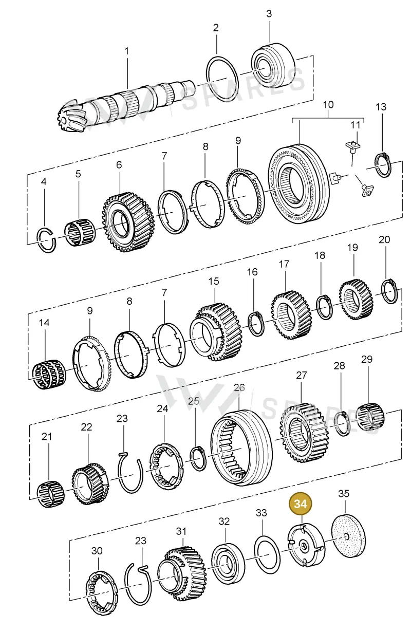 012301251C — Porsche Boxster S (2004-2008) diagram p27303005, position 34