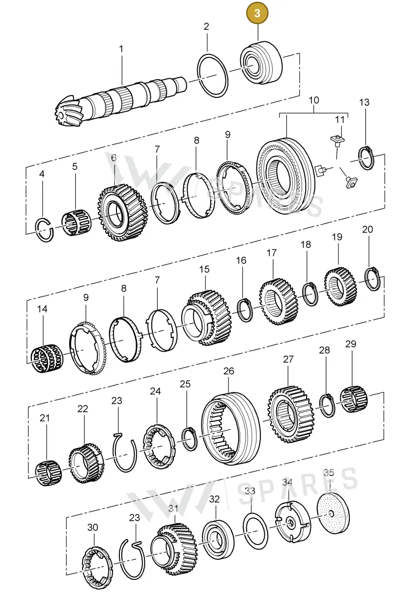 012311220A — Porsche Cayman S (2005-2008) diagram p28303005, position 3