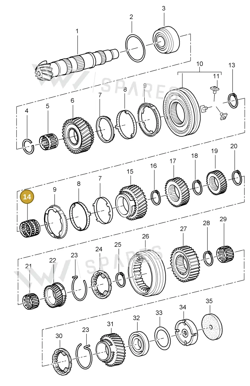 012311229K — Porsche Cayman S (2005-2008) diagram p28303005, position 14