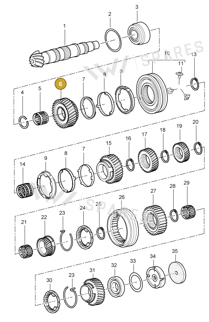 012311250H — Porsche Boxster S (2004-2008) diagram p27303005, position 6