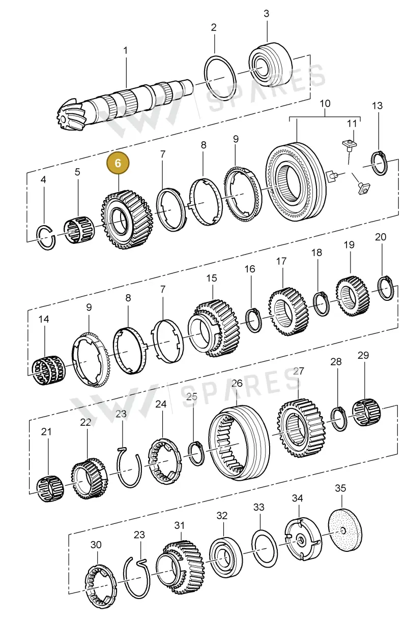 012311250H — Porsche Cayman S (2005-2008) diagram p28303005, position 6
