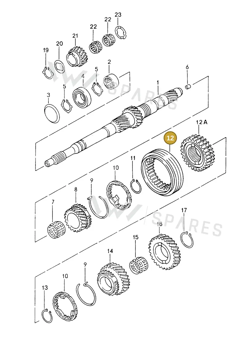 012311315B — Porsche Boxster S (1996-2004) diagram p20303000, position 12