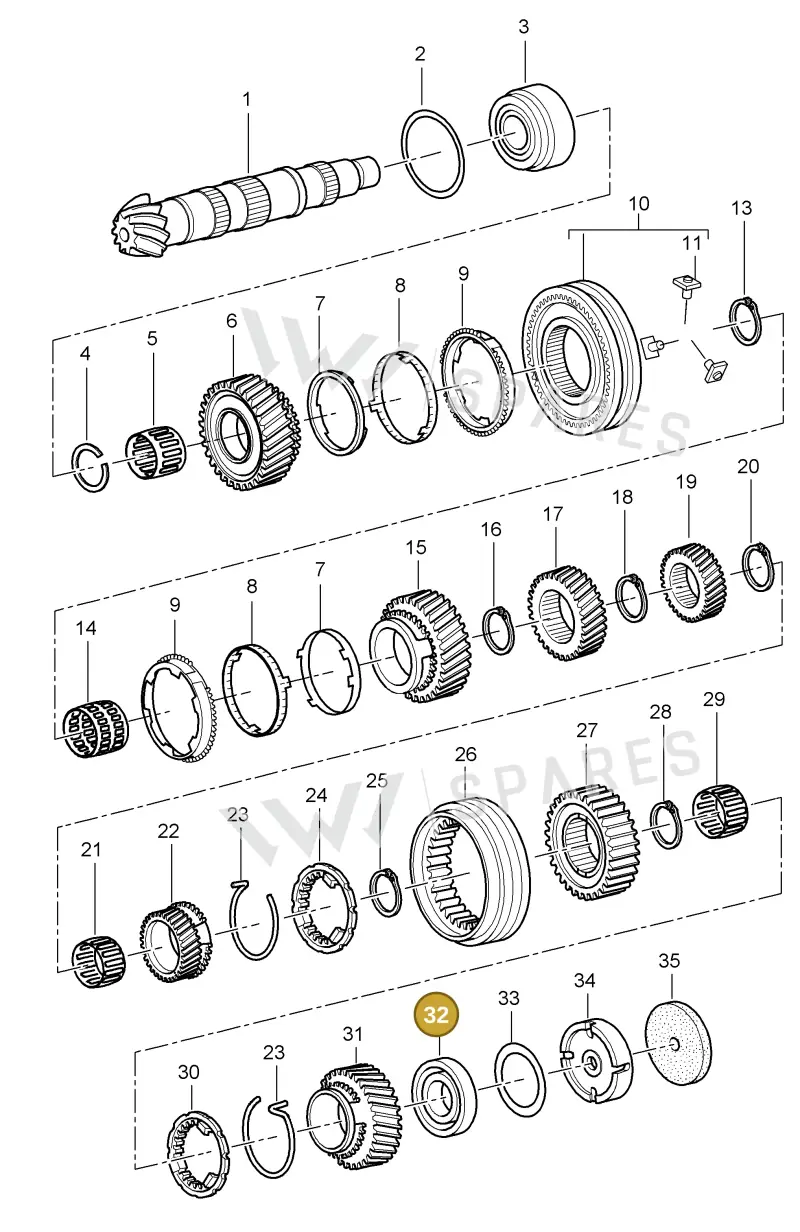 012311375C — Porsche Cayman S (2005-2008) diagram p28303005, position 32