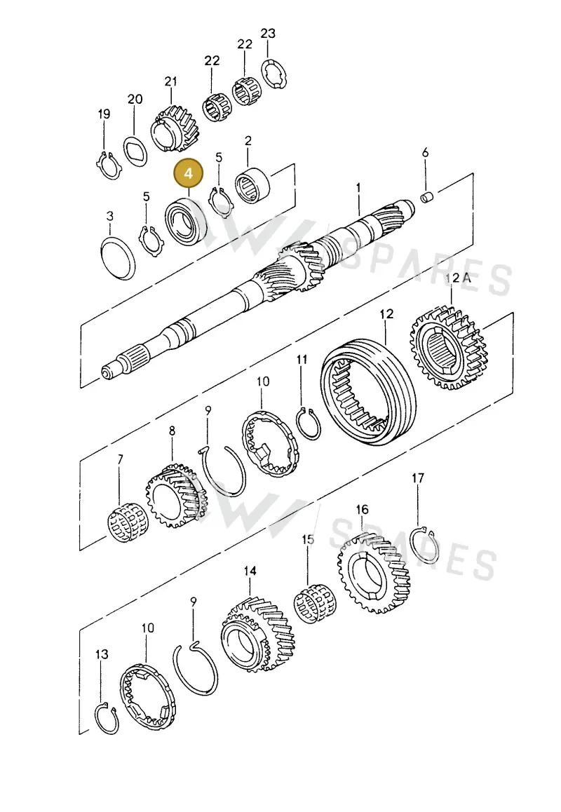 012311445E — Porsche Boxster S (1996-2004) diagram p20303000, position 4