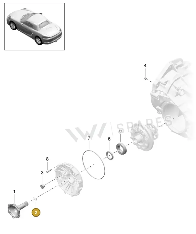 012409413 — Porsche Boxster (2016-) diagram p48302005, position 2