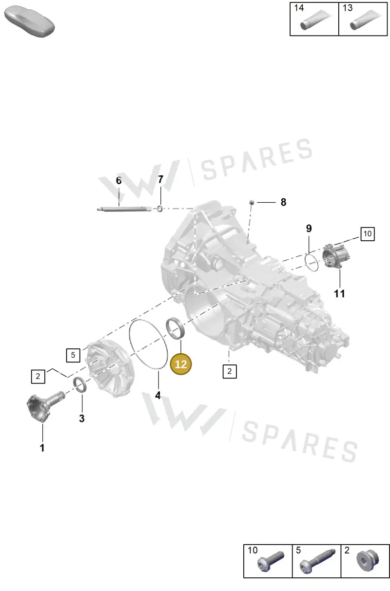 012409413 — Porsche Boxster Spyder (2019-) diagram p54301150, position 12