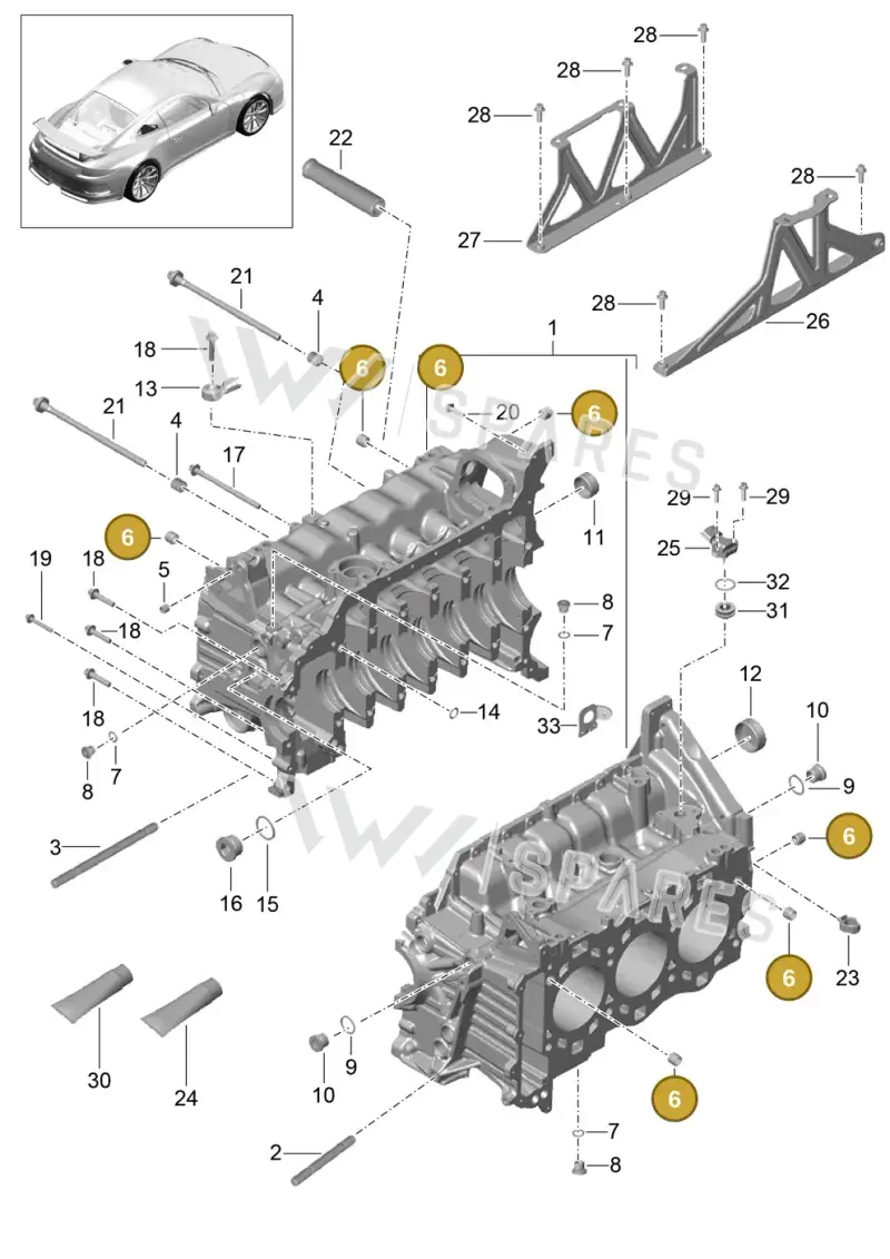 014301153B — Porsche 911 (2013-2020) diagram p41101010, position 6