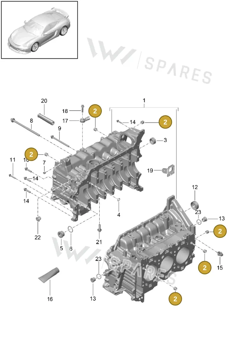 014301153B — Porsche Cayman GT4 (2015-2016) diagram p45101005, position 2