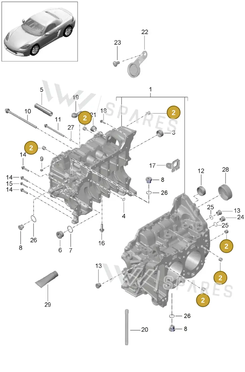 014301153B — Porsche Boxster (2016-2019) diagram p48101005, position 2
