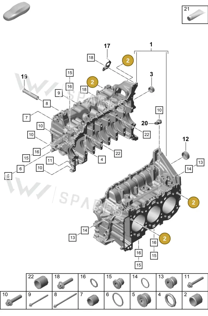 014301153B — Porsche Boxster Spyder (2019-2020) diagram p54101100, position 2