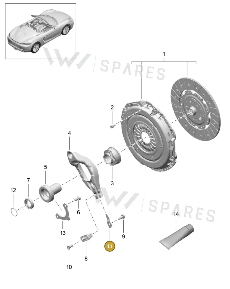 01E141721A — Porsche Boxster (2016-) diagram p48301000, position 11