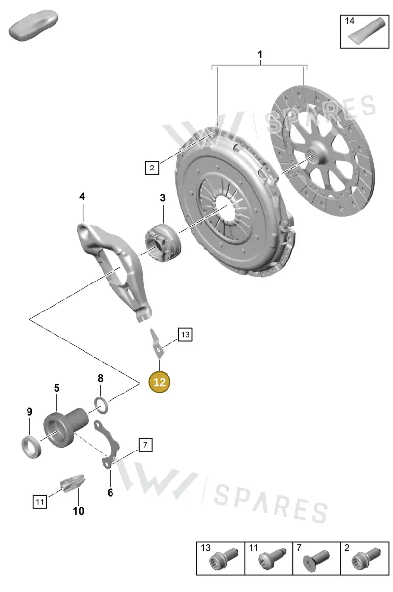 01E141721A — Porsche Boxster Spyder (2019-) diagram p55301200, position 12