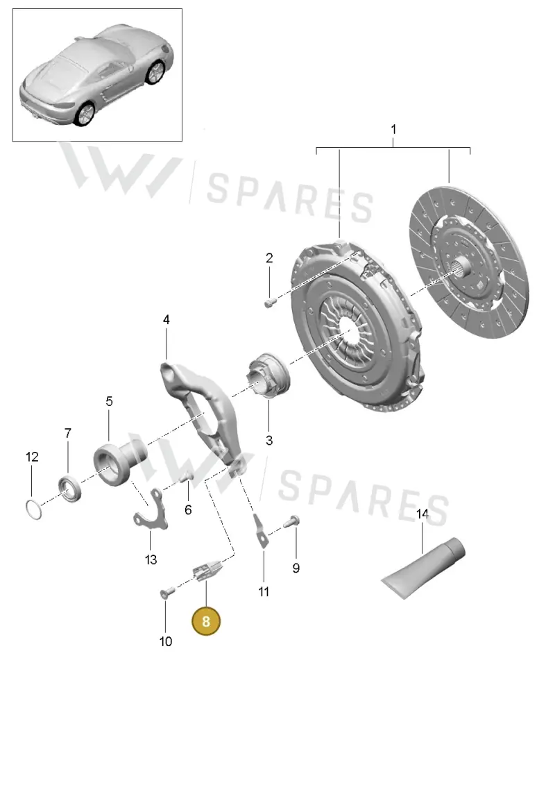 01E141751A — Porsche Cayman (2016-) diagram p50301000, position 8