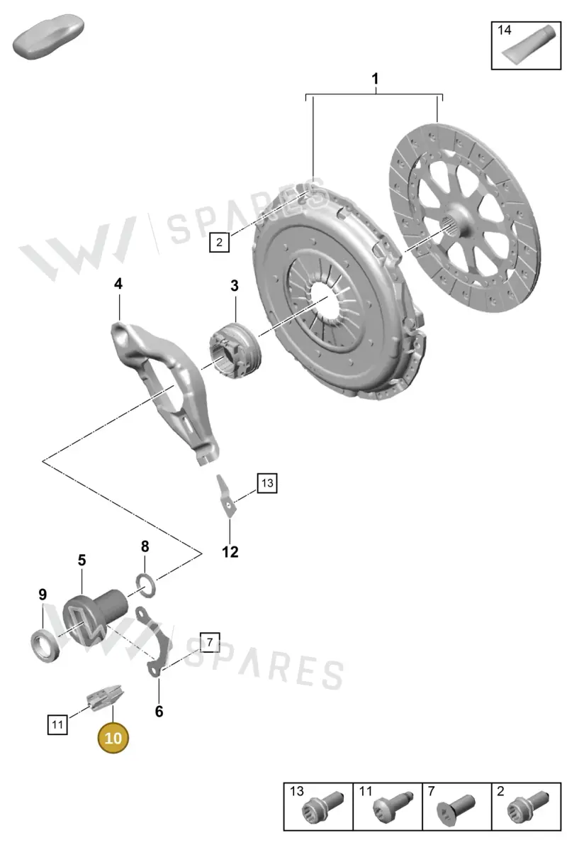 01E141751A — Porsche Boxster Spyder (2019-) diagram p55301200, position 10