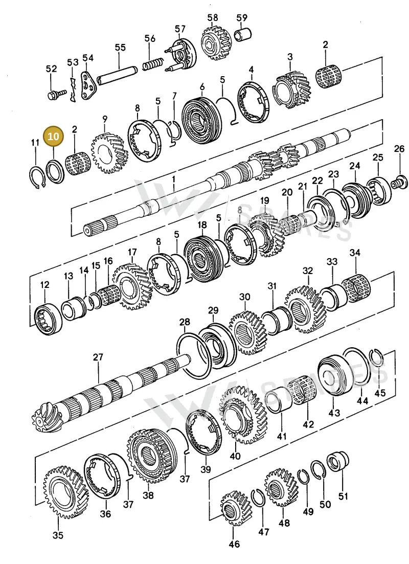 01E311155 — Porsche Coupe (1991-1995) diagram p15303005, position 10