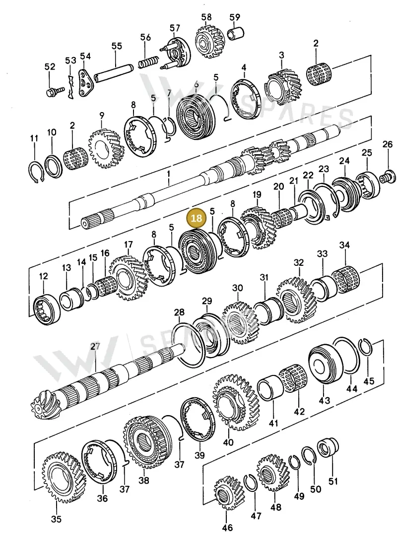 01E311302 — Porsche Coupe (1991-1995) diagram p15303005, position 18