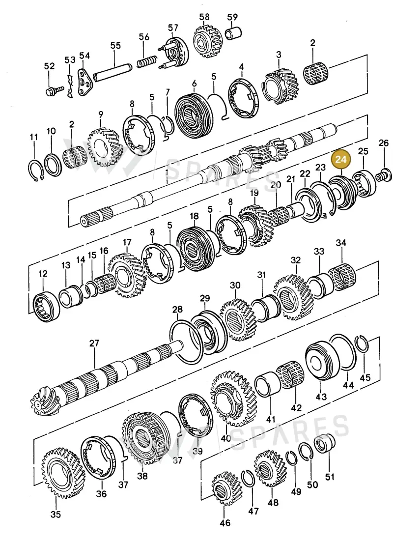 01E311445 — Porsche Coupe (1991-1995) diagram p15303005, position 24
