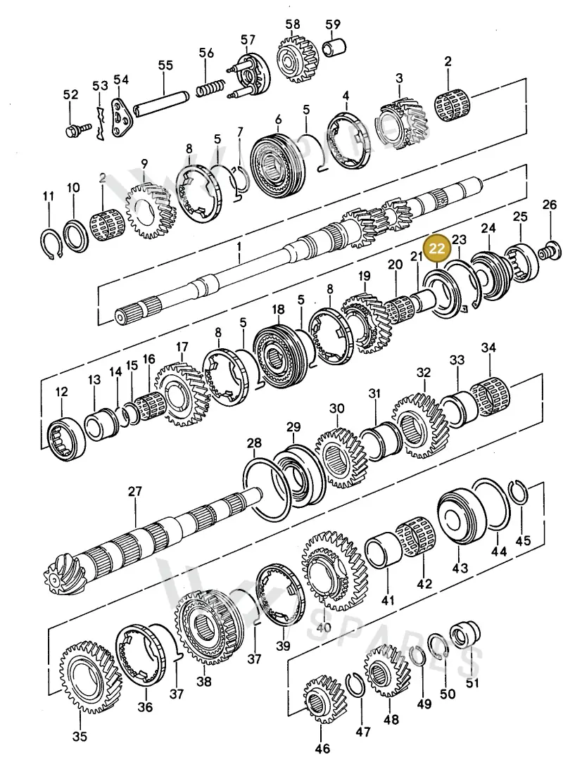 01E311449 — Porsche Coupe (1991-1995) diagram p15303005, position 22