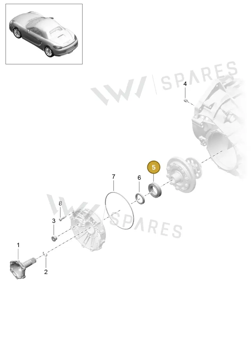 01X409123 — Porsche Boxster (2012-2016) diagram p39302005, position 5