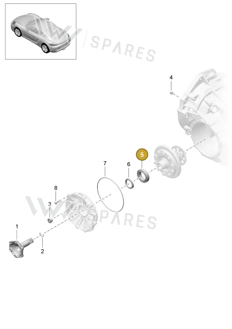 01X409123 — Porsche Cayman (2016-) diagram p50302005, position 5