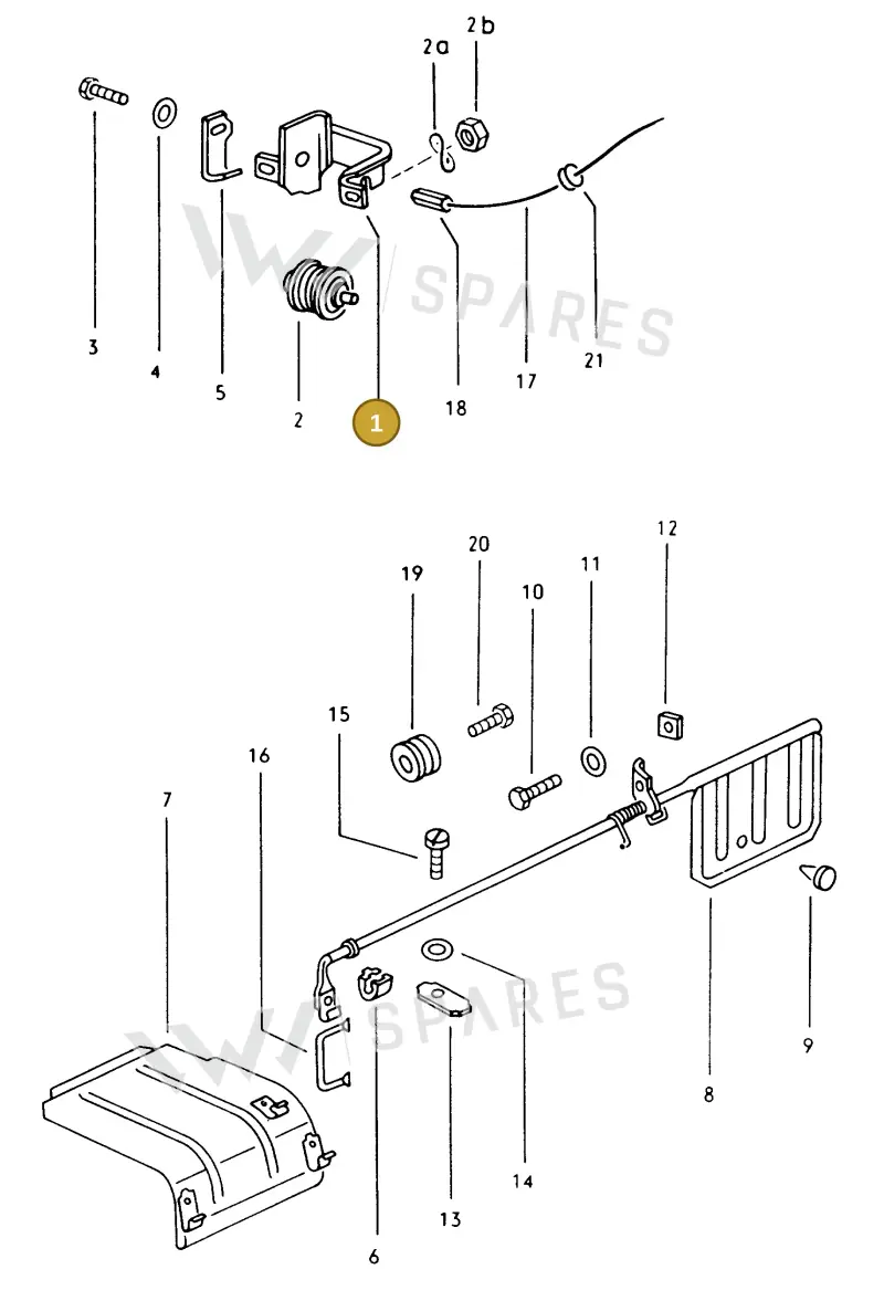 022119155 — Porsche 914 platform diagram p70115010, position 1